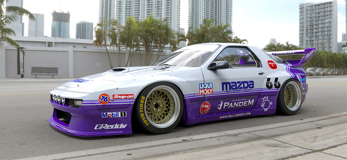 Pandem | V1.5 MAZDA FC RX-7 [FC3S] + Duck Wing + Extension | 1985 - 1992
